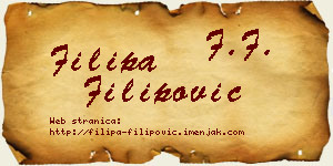 Filipa Filipović vizit kartica